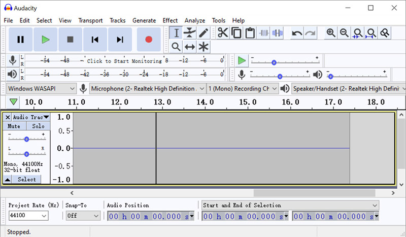 audacity record computer audio windows 10