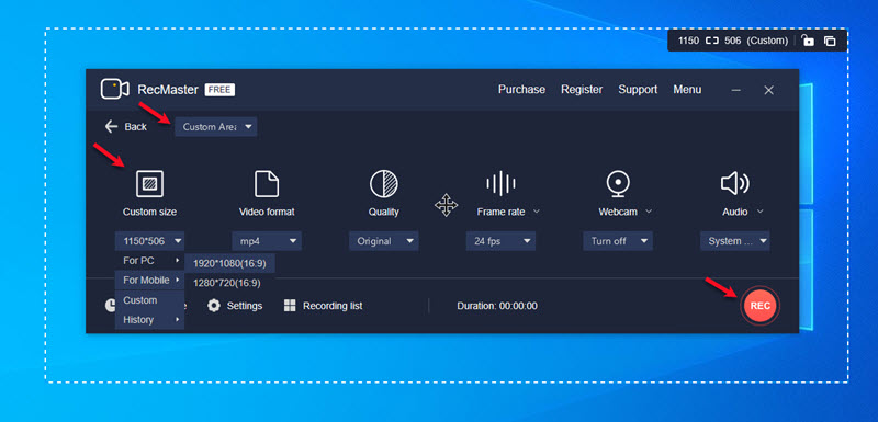 Record Selected Area of Computer