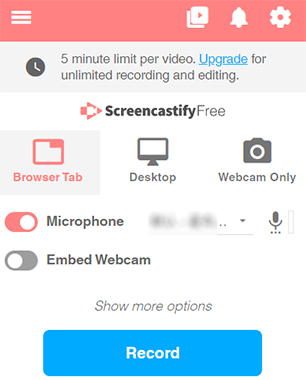 screen recorder chrome no watermark