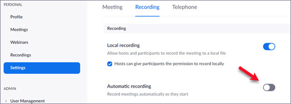 how to record call in zoom meeting