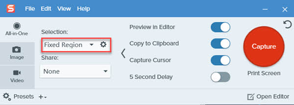 snagit record video from screen