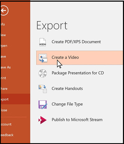 Create A Video with PowerPoint Slides