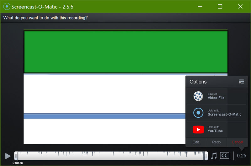 procode for screencast o matic