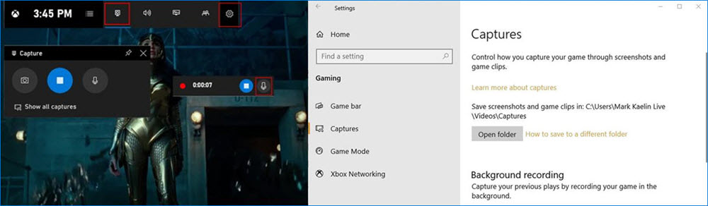 gaming screen recorder windows 10