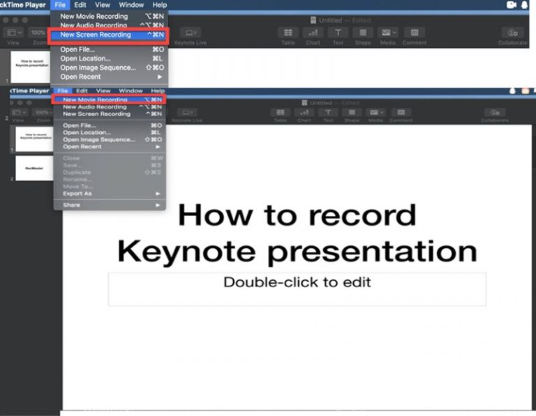 record keynote presentation with audio