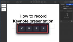 record keynote presentation with video