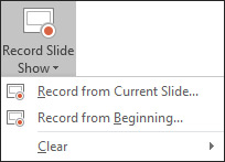 Record Slide Show Option