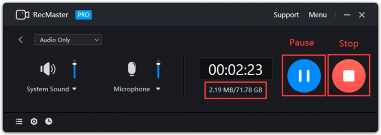 screen record with audio free onlin