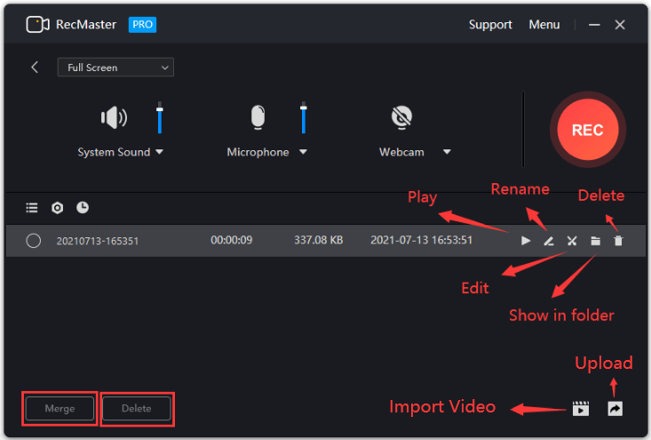 record screen and audio step5
