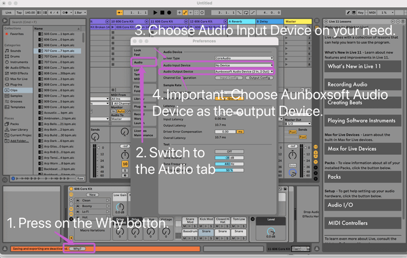 Record the Sound and Screen of Ableton Live step2