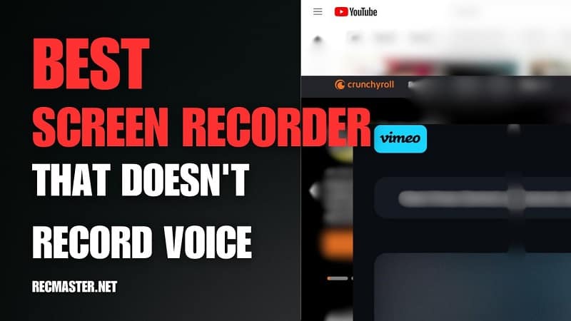Best Screen Recorder that Doesn’t Record Voice
